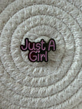 Sticker Métallique – Just a girl LOVELY ADDICT
